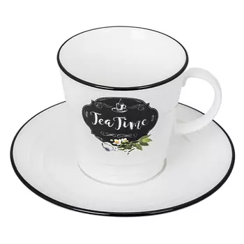 Чашка с блюдцем Easy Life Kitchen Basic Tea 300мл, в коробке