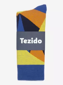 Стильные мужские носки Tezido с геометрическим узором, Оранжевый