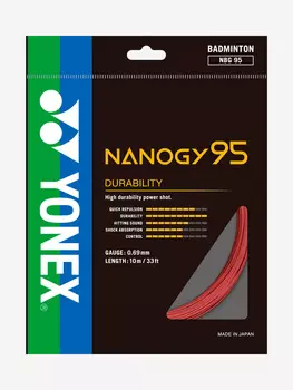 Струна для бадминтона Yonex Nanogy 95 R, 10м., Красный
