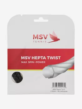 Струна для большого тенниса MSV Hepta Twist, Серый
