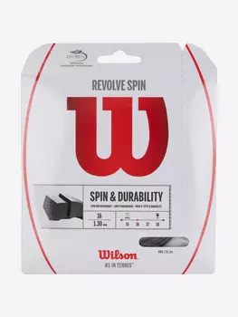 Струна для большого тенниса Wilson REVOLVE SPIN 16 SET BK, Черный