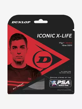 Струна для сквоша Dunlop ICONIC X-LIFE 17G 10M SET (10метров), Белый