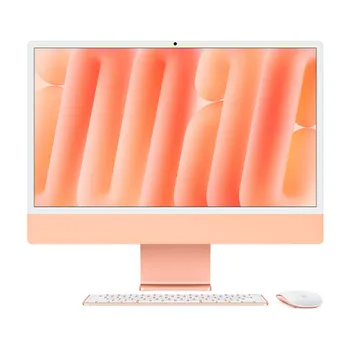 Моноблок Apple iMac 24'' М4 (2024), 10 CPU/10 GPU, 32 ГБ/512 ГБ, Standard glass, Orange, английская клавиатура