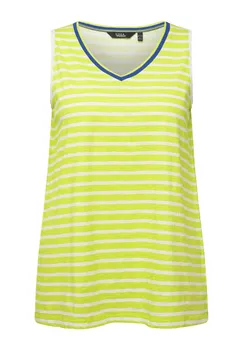 Топ STRIPED Ulla Popken, неоновый зеленый
