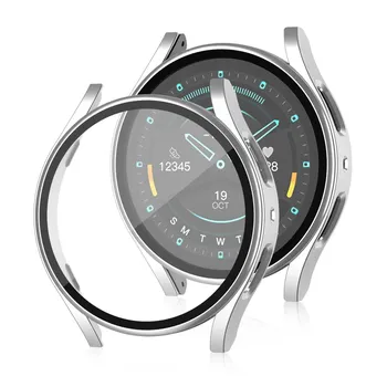 Для Galaxy Watch 5 5Pro 40 44 45 мм Защитная пленка для экрана с закаленным стеклом, жесткий бампер для ПК, защитный чехол для лица, аксессуары One Size