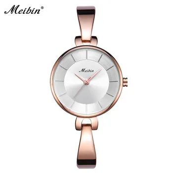 Женские деловые часы MEIBIN, модный браслет Reloj Mujer, роскошный браслет