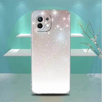 Прозрачный чехол для Xiaomi Mi Poco X3 NFC M3 Pro F3 F1 11 Lite 12 Note 10 11T 9T, прозрачный чехол для телефона, золотистый, бронзовый Redmi Note 9S
