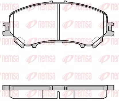 Тормозные колодки дисковые передняя ось REMSA 1318.22