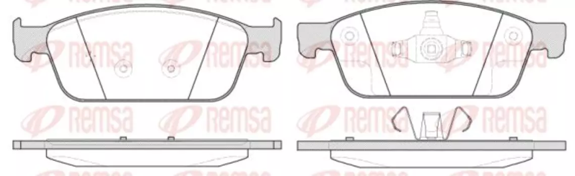 Тормозные колодки дисковые передняя ось REMSA 1510.10