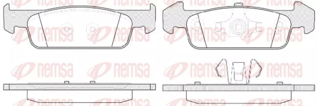 Тормозные колодки дисковые передняя ось REMSA 1540.10