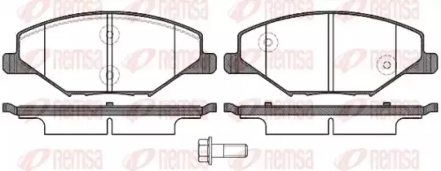 Тормозные колодки дисковые передняя ось REMSA 1553.00
