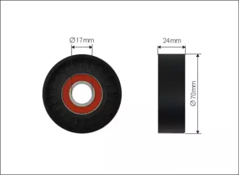 177-00 РОЛИК П/КЛИН. РЕМНЯ FO FOCUS II, C-MAX 1.8TDCI 04- CAFFARO