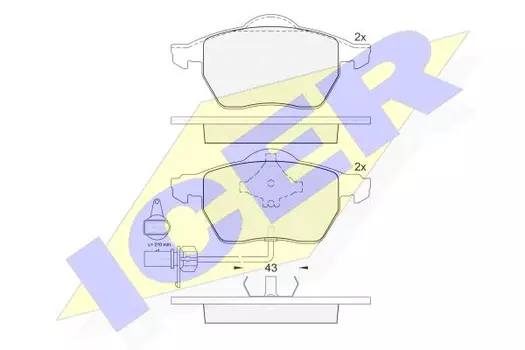 Тормозные колодки дисковые передняя ось ICER 181331-203