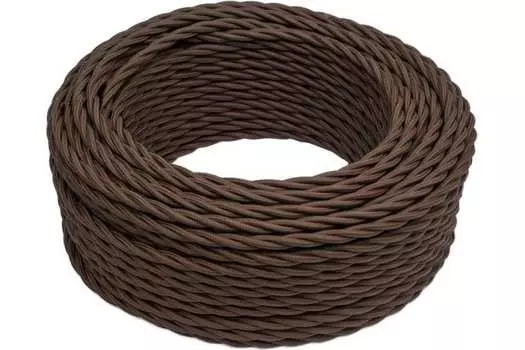 Провод медный 2x1.5 мм бухта 150 м круглый ГОСТ коричневый Bironi (B1-424-72-150)