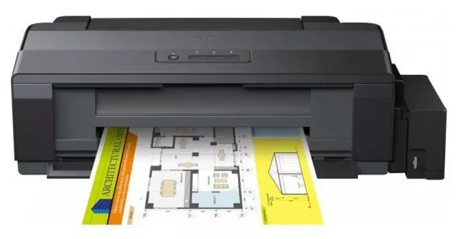 Принтер струйный Epson L1300, A3, цветной, A4 ч/б: 30 стр/мин/15 стр/мин, A4 цв.: 15 стр/мин/5.5 стр/мин, 5760x1440dpi, СНПЧ (C11CD81402/C11CD81403/C11CD81504/C11CD81505)