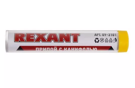 Припой с канифолью REXANT 09-3101, 1мм, 10г, 1шт