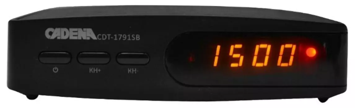 Приставка для цифрового ТВ Cadena CDT-1791SB, DVB-T2, HDMI, RCA, RF