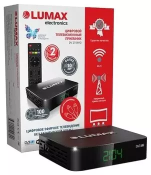 Приставка для цифрового ТВ LUMAX DV2104HD, DVB-T2 DVB-T, HDMI RCA