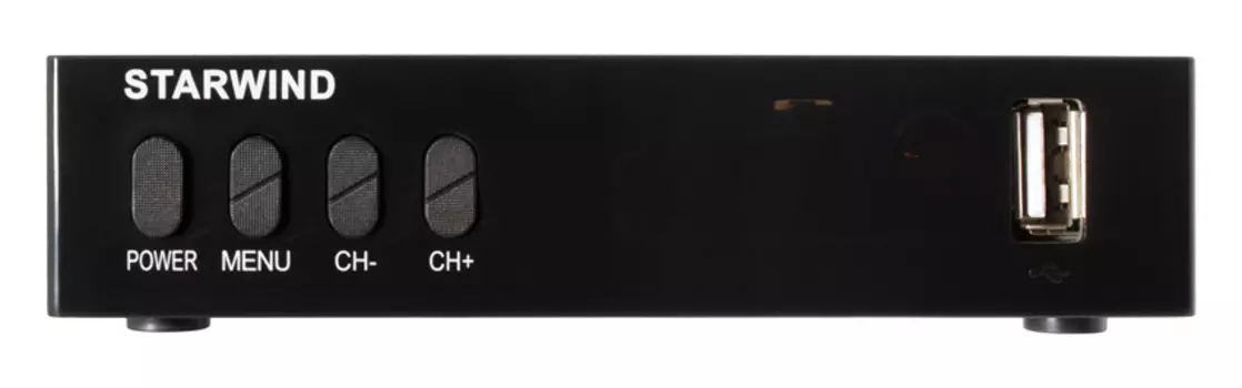 Приставка для цифрового ТВ Starwind CT-220, DVB-T2/DVB-T/DVB-C, HDMI, RCA