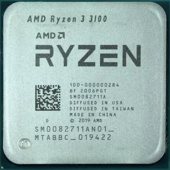 Процессор AMD Ryzen 3-3100 Matisse, 4C/8T, 3600MHz 16Mb TDP-65W SocketAM4 tray (OEM) (100-000000284)