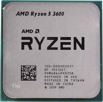 Процессор AMD Ryzen 5-3600 Matisse, 6C/12T, 3600MHz 32Mb TDP-65 Вт SocketAM4 tray (OEM) (100-000000031/100-100000031)