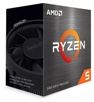 Процессор AMD Ryzen 5-5600X Vermeer, 6C/12T, 3700MHz 32Mb TDP-65 Вт SocketAM4 BOX (Совместим с материнскими платами 500-й серии) (100-100000065BOX)