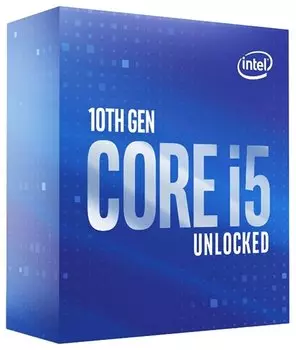 Процессор Intel Core i5-10600K Comet Lake-S, 6C/12T, 4100MHz 12Mb TDP-125 Вт LGA1200 BOX (без кулера) (BX8070110600K)