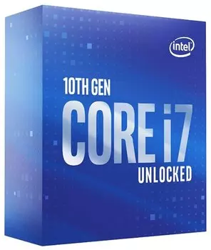 Процессор Intel Core i7-10700KF Comet Lake-S, 8C/16T, 3800MHz 16Mb TDP-125 Вт LGA1200 BOX (без кулера) (BX8070110700KF)