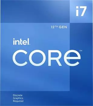 Процессор Intel Core i7-12700F Alder Lake, 12C/20T, 2100MHz 25Mb TDP-65 Вт/180 Вт LGA1700 tray (OEM) (CM8071504555020)