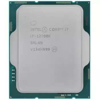 Процессор Intel Core i7-12700K Alder Lake, 12C/20T, 3600MHz 25Mb TDP-125 Вт/190 Вт LGA1700 tray (OEM) (CM8071504553828S)