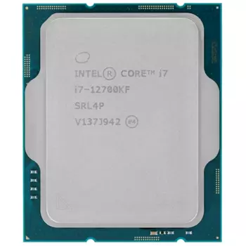 Процессор Intel Core i7-12700KF Alder Lake, 12C/20T, 3600MHz 25Mb TDP-125 Вт/190 Вт LGA1700 tray (OEM) (CM8071504553829S)