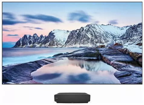 Проектор Hisense Laser TV 100L5F, лазерный, 3840x2160, черный (100L5F-D12) (проектор + экран)