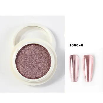 Nail Art Gold Magic Mirror Powder 6 цветов Зеркальный титановый порошок Супер яркий нелетающий порошок
