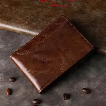 8*10,5 см кожаный мужской кошелек с кредитной картой, кошелек для водительских прав, кошелек для мужчин, дизайнерские держатели карт для водительских прав коричневый