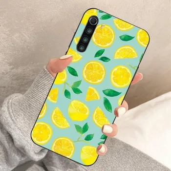 Чехол для телефона Lemon Summer Fruit Yellow для Xiaomi Redmi Note 11 10 9T 8 7 Pro Redmi 10 9 9A 9C 8 7 6, мягкий черный чехол для телефона Redmi Note11-11S 4G