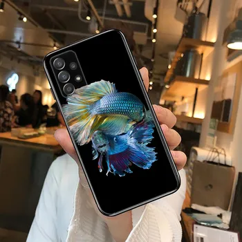 Чехол для телефона с изображением карпа кои для Samsung Galaxy A70 A50 A51 A71 A52 A40 A30 A31 A90 A20E 5G S, черный, с рисунком в виде клетки Galaxy A51
