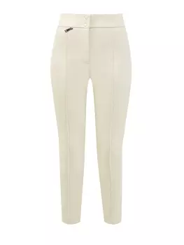 Однотонные брюки-slim из эластичного габардина с добавлением хлопка