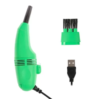 Usb пылесос luazon mr-01, для пк, с насадками, usb, зеленый