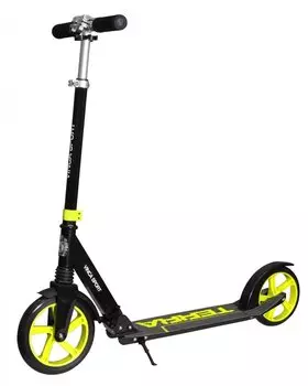 Самокат Vinca Sport, взрослый, регулируемый, ABEC 9, передний амортизатор, колеса 230/200мм, чёрно-жёлтый, VSP 11 TERRA