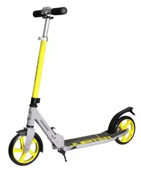 Самокат Vinca Sport, взрослый, регулируемый, серо-жёлтый, колеса 200 мм, сталь, ABEC 7, дека 540х113 мм, VSP 14 JUPITER
