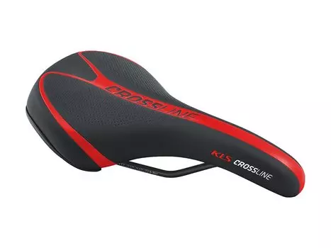Седло для велосипеда KELLYS CROSSLINE, MTB, 262х175 мм, технология zone cut, чёрно-красное