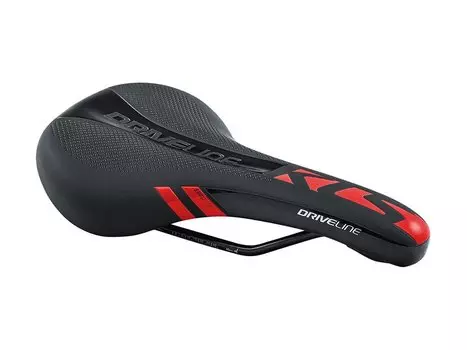Седло для велосипеда KELLYS DRIVELINE, MTB, 277x162 мм, технология zone cut, чёрно-красное