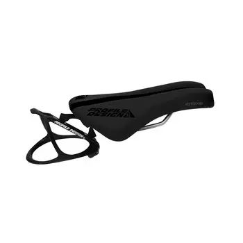 Седло для велосипеда Profile Design Vertex 80 Solid Saddle Ti Rails, зажим 7мм, черное, SDVX80ST1