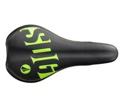 Седло SDG Fly JR Steel, 235х122 мм, черно-зеленый, 00808DS