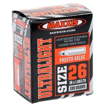 Камера Maxxis UltraLight, 26x1.25/1.75, ниппель Presta, велониппель IB59763900