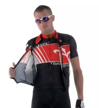 Велобезрукавка Castelli Wilier Aero Race Wind'16, черно-красный, WL73 (Размер: S)