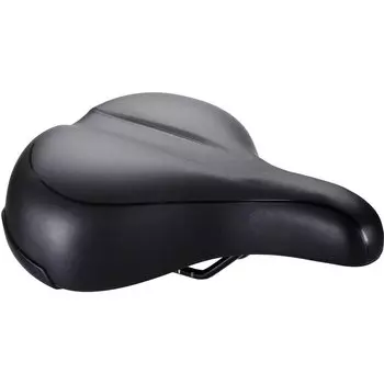 Седло велосипедное BBB 2019 saddle Meander Upright, City Saddle, Special PU, boron rails, 225 x 270mm, черный, BSD-94
