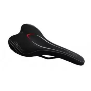 Седло велосипедное DDK D060, спортивное, Cro-Mo рамка, черное-красное, DDK-D060_blk_red