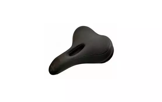 Седло велосипедное EVOLUTION TTG012, комфорт, 256x226 мм, анатомическое, винил, черное, SDEV56226SABK