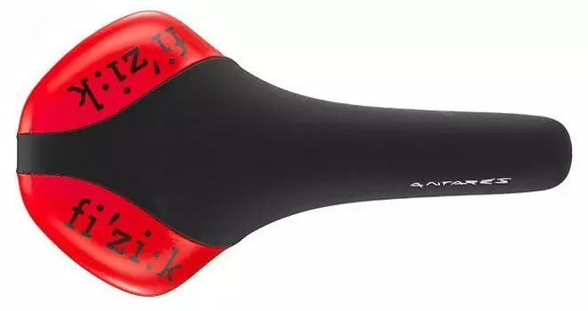 Седло велосипедное Fizik ANTARES'11 BLACK+GLOSSY RED, 7043SXSB09B10